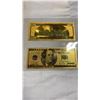 Image 2 : TRAY OF COLLECTIBLE INCLUDING 2 FOIL $100 BILLS