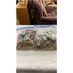 2 LARGE BAGS OF JEWELLERY