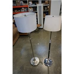 BRUSHED METAL FLOOR LAMP AND BLACK FLOOR LAMP