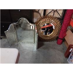 SUN WALL MIRROR AND FOLDING WALL MIRROR