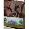 Image 3 : 6 PAINTINGS ON CANVAS - 1 IN FRAME