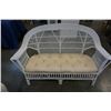 Image 2 : WHITE WICKER PATIO SOFA AND CHAIR