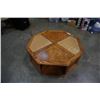 Image 2 : OAK OCTAGON COFFEE TABLE