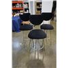 Image 1 : 3 SWIVEL STOOLS WITH MICROFIBER SEATS