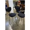 Image 2 : 3 SWIVEL STOOLS WITH MICROFIBER SEATS