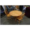 Image 2 : ROUND DINING TABLE AND 3 HOOPBACK CHAIRS