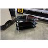 Image 1 : BLACK GLASS 3 TIER TV STAND