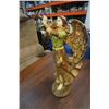 Image 8 : CARVED WOOD SWAN, LEAF AND ANGEL