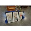 Image 1 : 3 FRAMED EASTERN ART AND VASE