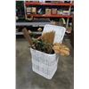 Image 2 : WICKER HAMPER WITH ARTIFICIAL FLORAL