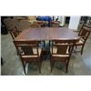Image 1 : VINTAGE DINING TABLE WITH 6 CHAIRS