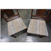 Image 8 : VINTAGE DINING TABLE WITH 6 CHAIRS
