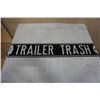 Image 1 : TRAILER TRASH ENAMELED SIGN