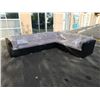 Image 1 : BRAND NEW PREMIUM OUTDOOR GIANT L SECTIONAL W/ LIGHT GREY CUSHIONS  - RETAIL $2199 POWDER COATED ALU