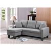 Image 1 : BRAND NEW HUSKY BELLE REVERISBLE SECTIONAL SOFA  IN CHARCOAL GREY W/ 2 THROW PILLOWS - RETAIL $1299