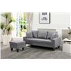 Image 2 : BRAND NEW HUSKY BELLE REVERISBLE SECTIONAL SOFA  IN CHARCOAL GREY W/ 2 THROW PILLOWS - RETAIL $1299