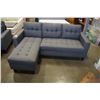 Image 2 : BRAND NEW GREY TUFTED REVERSIBLE SECTIONAL SOFA - RETAIL $899