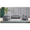 Image 1 : BRAND NEW ZARA 3 PIECE SOFA SET GREY FABRIC W/ 5 THROW PILLOWS - RETAIL $2199