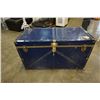 Image 1 : LARGE BLUE METAL UNION STEAMER TRUNK
