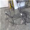 Image 2 : DECORATIVE METAL CORNER SHELF AND 2 LONG PLANTERS