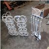 Image 1 : CAST IRON FIREPLACE SCREEN AND COMPANION SET