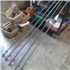 Image 1 : 5 WROUGHT IRON HANGING RODS 66 LONG
