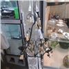 Image 1 : HANGING DECORATIVE METAL CHANDELIER WITH CRYSTALS