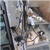 Image 2 : HANGING DECORATIVE METAL CHANDELIER WITH CRYSTALS
