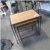 Image 1 : 3 METAL AND WOOD NESTING TABLES