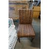 Image 2 : DINING TABLE W/ 2 EXTENSIONS AND 6  RUSH CHAIRS