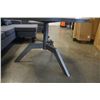 Image 3 : BRAND NEW INDUSTRIAL DINING TABLE W/ RECLAIMED WOOD TOP AND HEAVY METAL BASE - RETAIL $2199