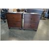 Image 2 : PAIR OF 2 DRAWER MODERN NIGHTSTANDS