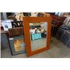 Image 1 : LARGE TEAK BEVELLED MIRROR APPX 4 X 3 FOOT