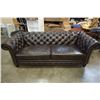 Image 3 : LEATHER STUDDED SOFA AND OTTOMAN