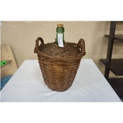 VINTAGE DEMIJOHN 10L IN WICKER COVER