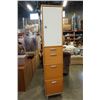 Image 1 : MAPLE CABINET WITH 2 DRAWERS, 2 FILING DRAWERS - APPX 7 FOOT TALL