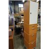 Image 2 : MAPLE CABINET WITH 2 DRAWERS, 2 FILING DRAWERS - APPX 7 FOOT TALL