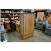 Image 1 : OAK WARDROBE APPROX 65 INCHES TALL