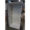 Image 2 : WHITE IKEA WARDROBE WITH MIRROR DOORS - 79 INCHES TALL,  40 INCHES WIDE, 2 FOOT DEEP