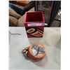 Image 1 : FIRST NATIONS BOX AND SIGNED CERAMIC LIDDED DISH