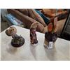Image 1 : NATIVE FIGURE, OWL AND CERAMIC JUG WITH UTENSILS
