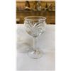 Image 4 : CRYSTAL DECANTER SET WITH 5 PINWHEEL GLASSES