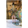 Image 8 : TIGER PLANTER AND LARGE FIGURAL VASE