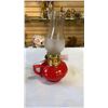 Image 3 : GLASS PINEAPPPLE LAMP AND SMALL OIL LAMP