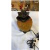 Image 8 : GLASS PINEAPPPLE LAMP AND SMALL OIL LAMP