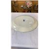 Image 8 : FENTON FLOW BLUE PLATTER AND GLASS SERVING DISH