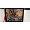 Image 2 : HUNTING SCENE KNIFE AND WOOD SWISS ARMY KNIFE