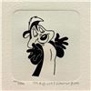 Image 2 : "Pepe le Pew" Framed Limited Edition Etching with Hand-Tinted Color and Numbered.