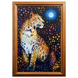 Vera V. Goncharenko- Original Giclee on Canvas "Looking At The Moon"