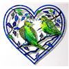 Patricia Govezensky- Original Painting on Laser Cut Steel "Love Birds IIII"